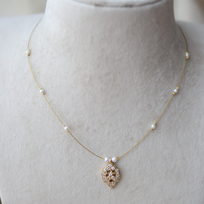 Heritage gold plated invisible necklace IN58997