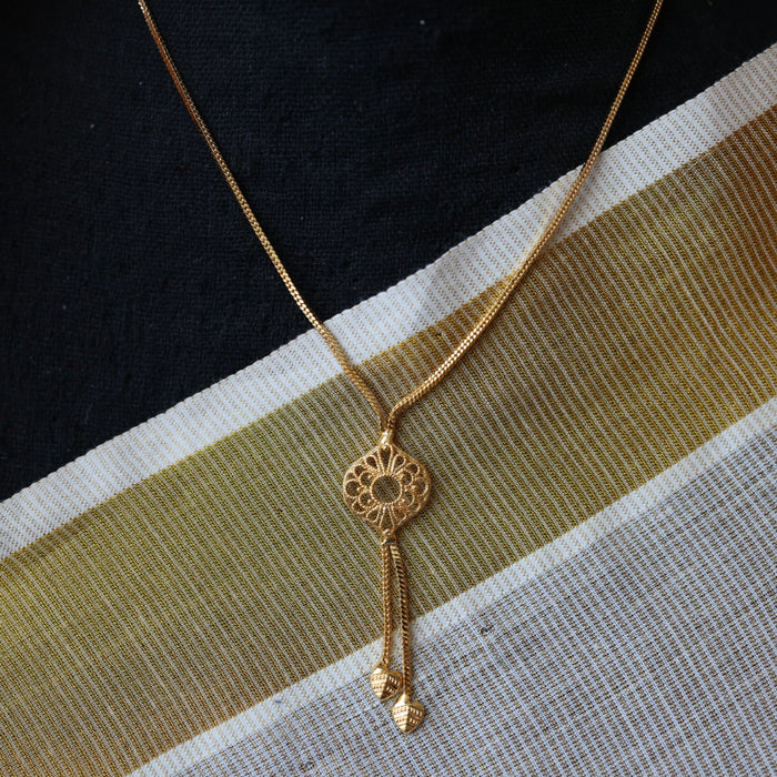 Heritage gold plated short necklace H3001