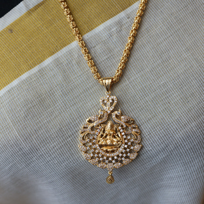 Heritage gold plated padakam long chain HP987