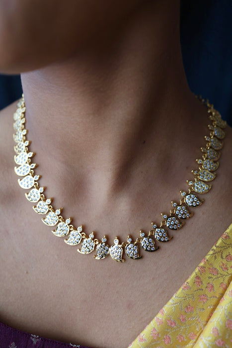 Heritage gold plated mango short necklace H1239