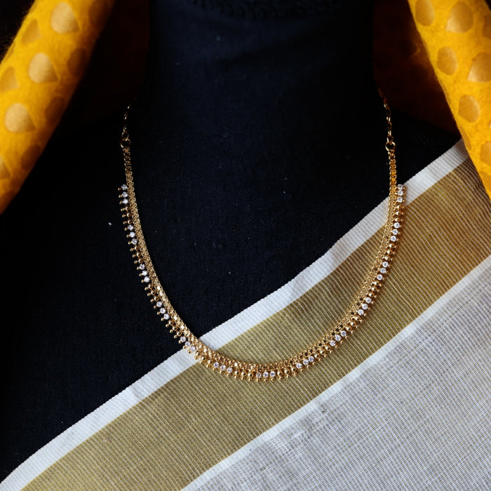 Heritage gold plated short necklace H33