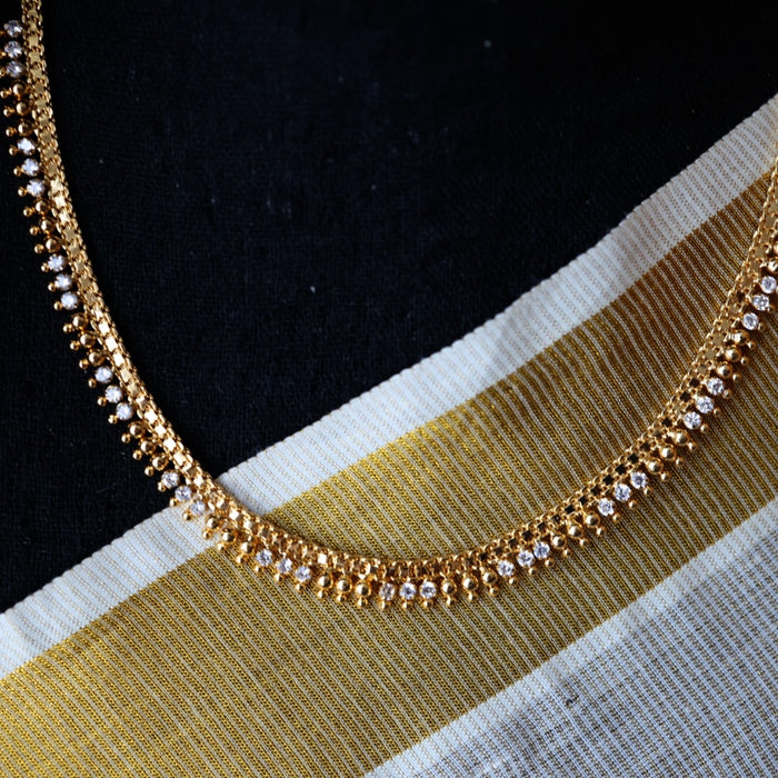Heritage gold plated short necklace H33