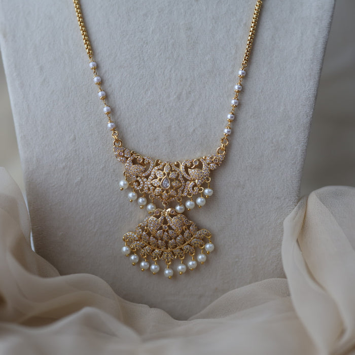 Heritage gold plated padakam necklace HP9113