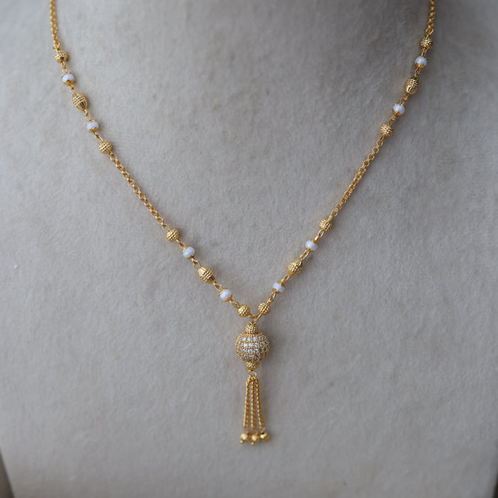 Heritage gold plated simple Pearl chain HC145