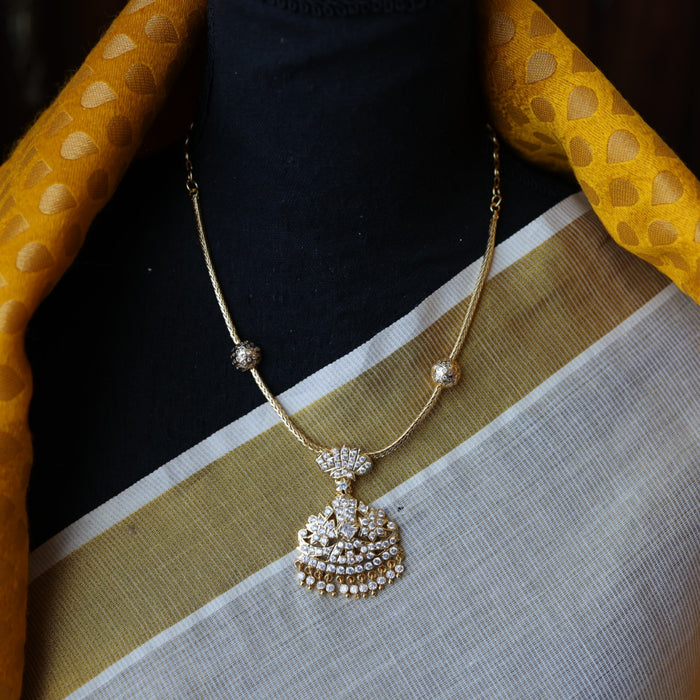 Heritage gold plated short necklace H754
