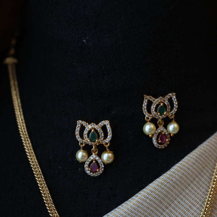 Antique simple short necklace with earrings TTS45329