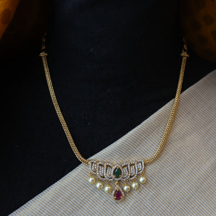 Antique simple short necklace with earrings TTS45329
