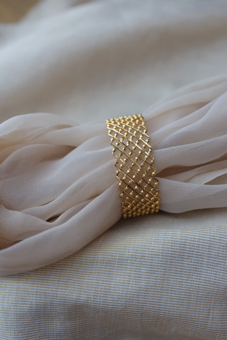 Heritage gold plated white stone bangle HB5677 ( 1 bangle)