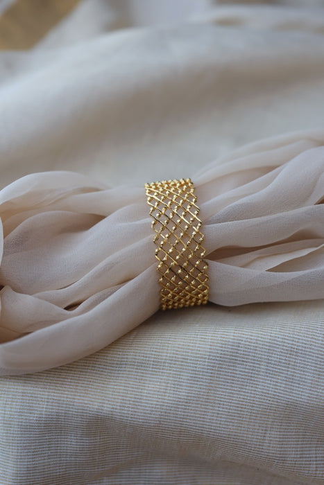 Heritage gold plated white stone bangle HB5677 ( 1 bangle)
