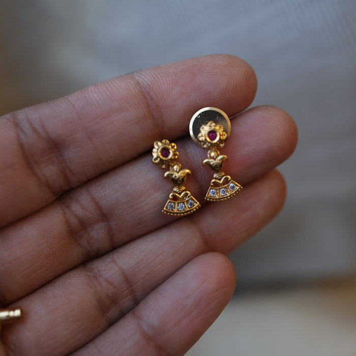 Antique short necklace with earrings TTS411