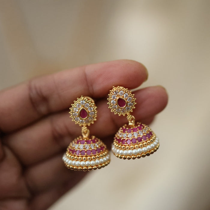 Heritage gold plated gold padakam necklace set with earrings HPS2009