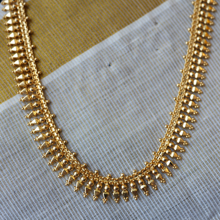 Heritage gold plated long necklace HL356