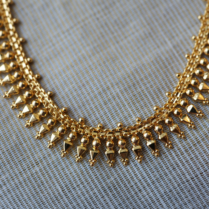 Heritage gold plated long necklace HL356