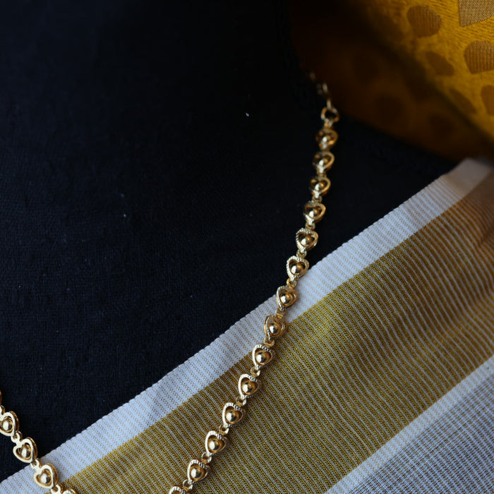 Heritage gold plated short necklace H489