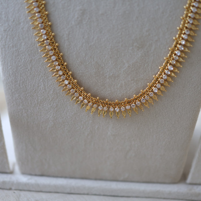 Heritage gold plated gold padakam necklace set with earrings HPS2012