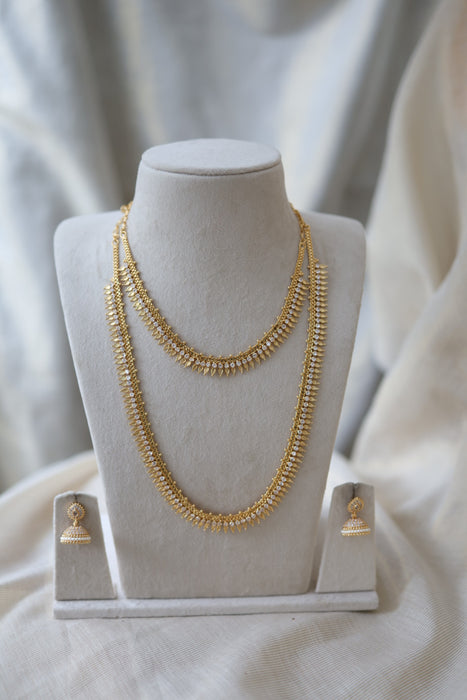 Heritage gold plated gold padakam necklace set with earrings HPS2012