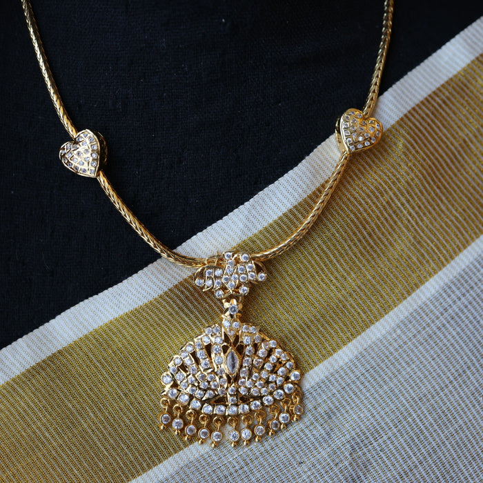 Heritage gold plated short necklace H157
