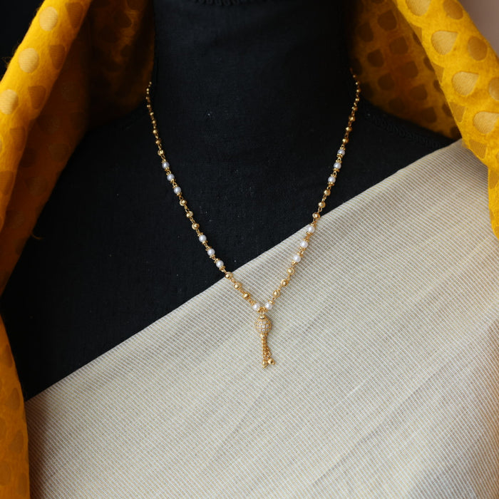 Antique gold pearl short chain HC4001