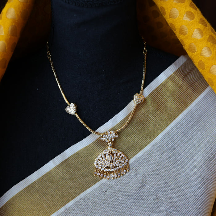 Heritage gold plated short necklace H157