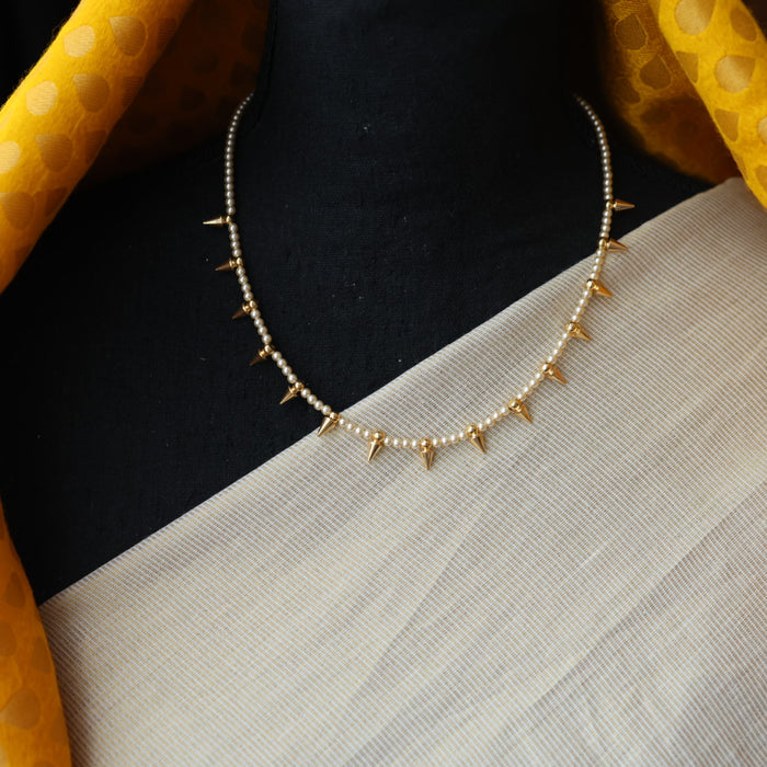 Heritage pearl gold plated chain HC1023