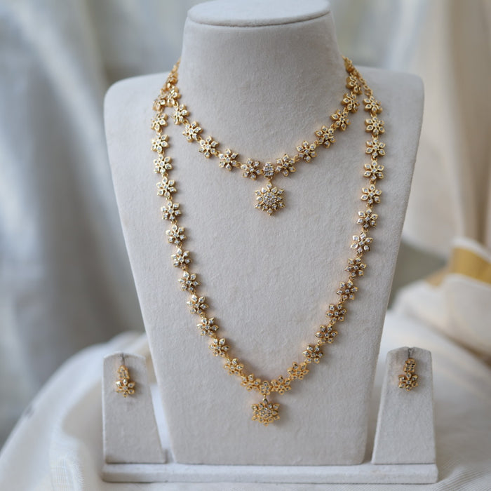 Heritage gold plated gold padakam necklace set with earrings HPS2017