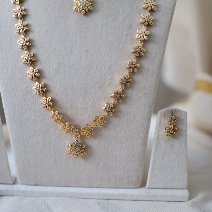 Heritage gold plated gold padakam necklace set with earrings HPS2017