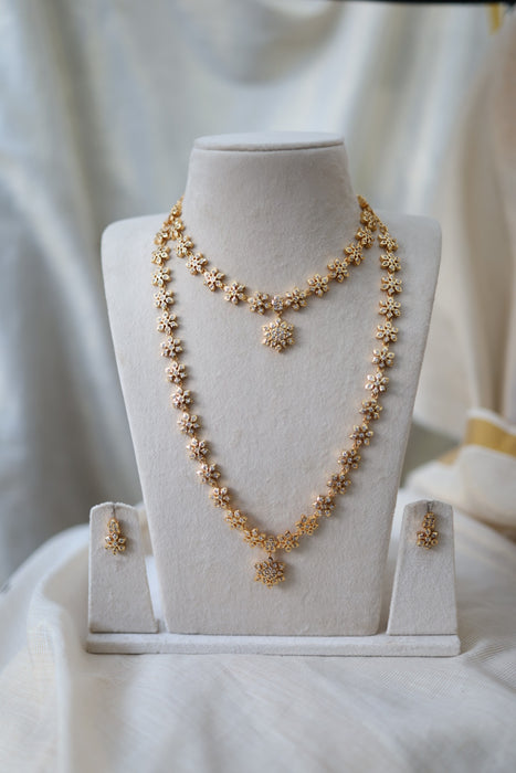 Heritage gold plated gold padakam necklace set with earrings HPS2017