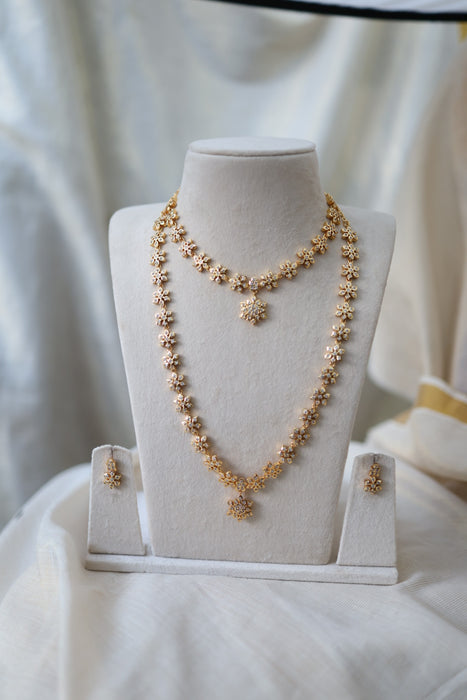 Heritage gold plated gold padakam necklace set with earrings HPS2017