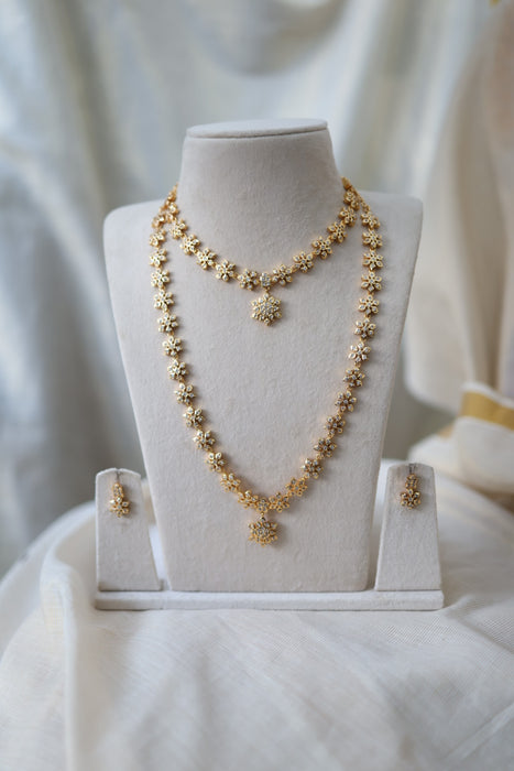 Heritage gold plated gold padakam necklace set with earrings HPS2017