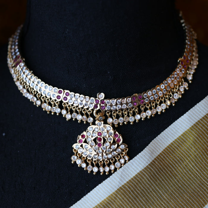 Heritage gold plated short necklace H257