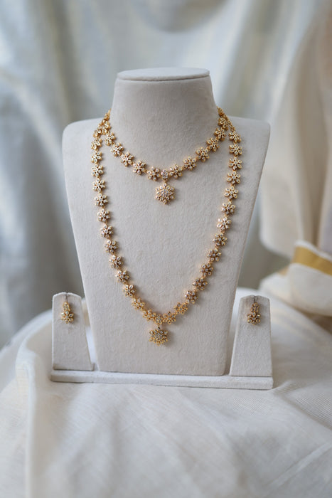 Heritage gold plated gold padakam necklace set with earrings HPS2017