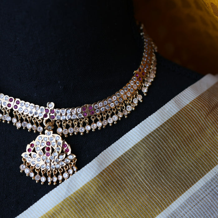 Heritage gold plated short necklace H257