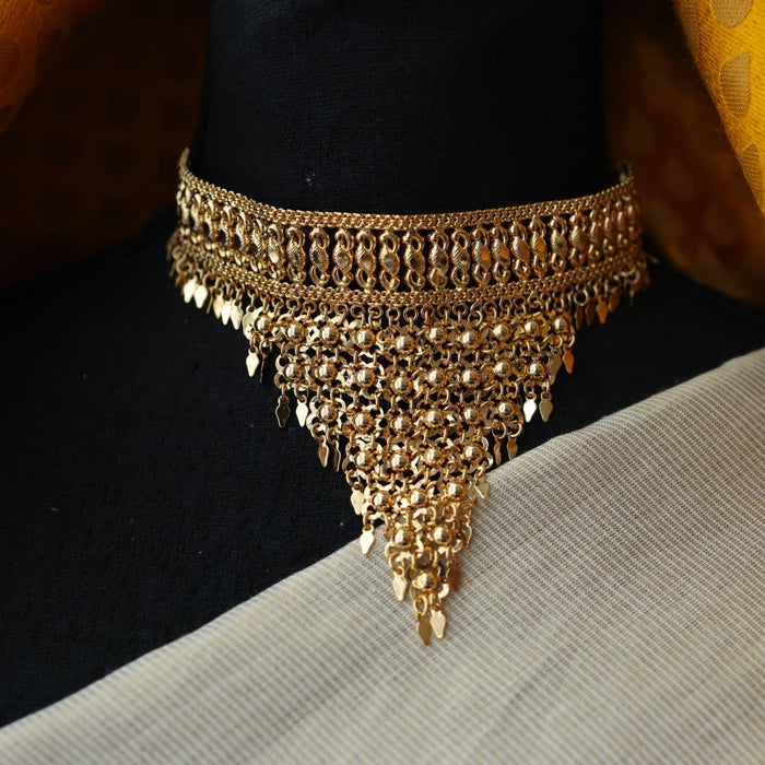 Heritage gold plated choker necklace H8910