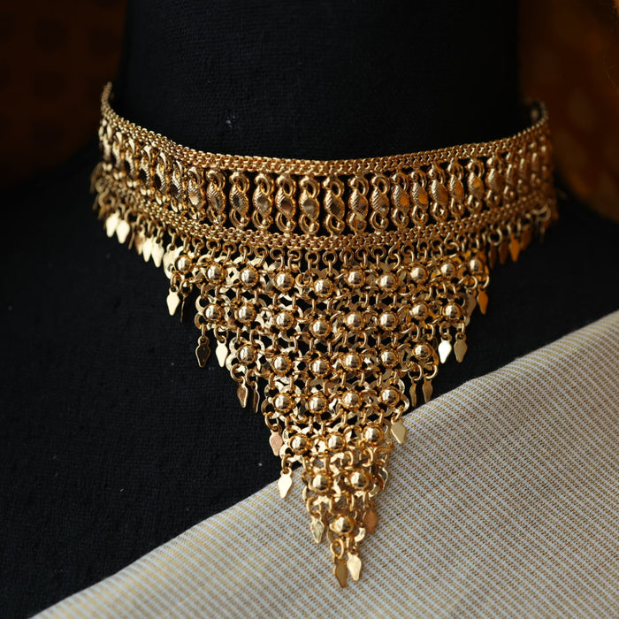 Heritage gold plated choker necklace H8910
