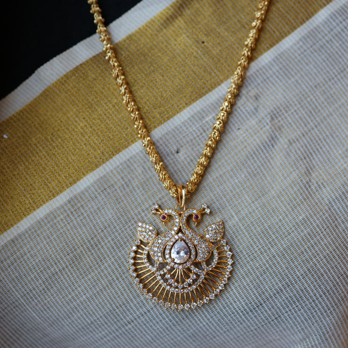 Heritage gold plated padakam long chain HC253