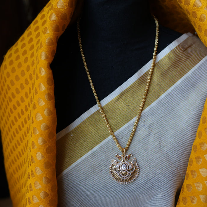 Heritage gold plated padakam long chain HC253