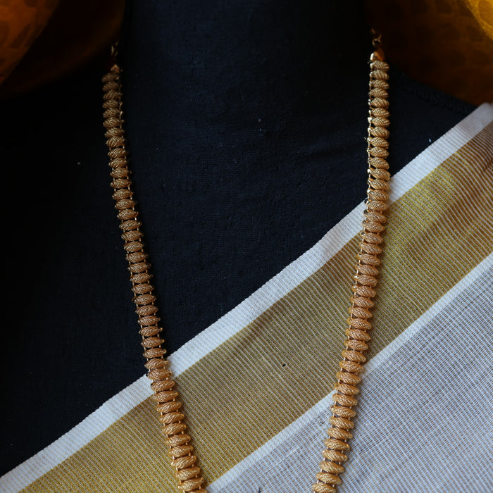 Heritage gold plated long necklace with earrings HL2535