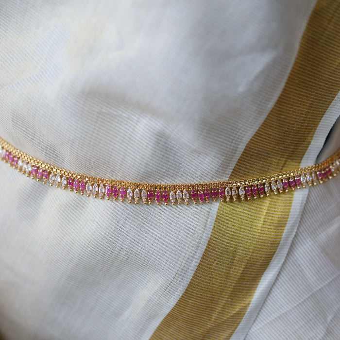 Heritage gold ruby white waistchain HW1045