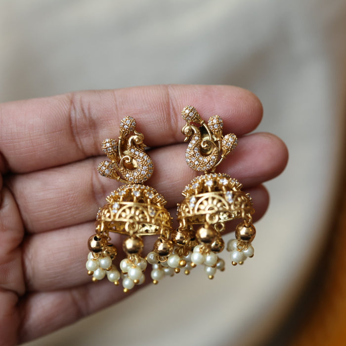 Antique pearl choker necklace and earrings CCB17889