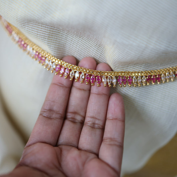 Heritage gold ruby white waistchain HW1045