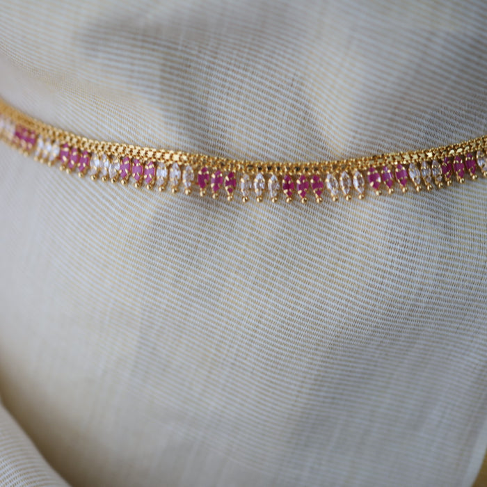 Heritage gold ruby white waistchain HW1045