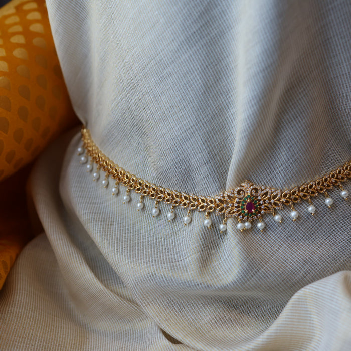 Heritage gold multi stone traditional waistchain HW3422
