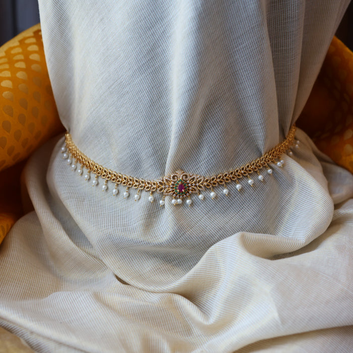 Heritage gold multi stone traditional waistchain HW3422
