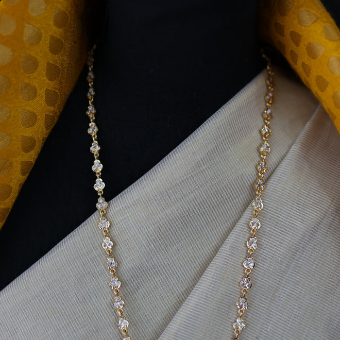 Heritage gold plated white stone waistchain HW18637