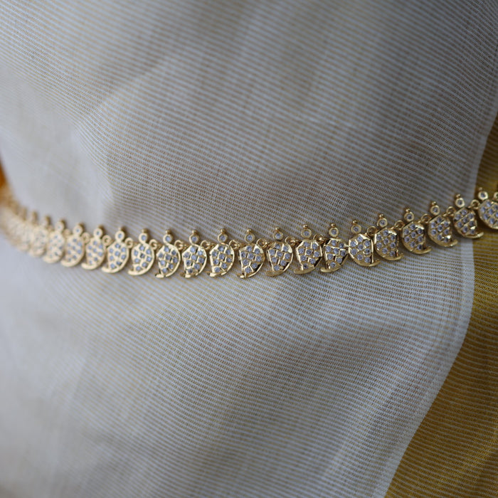 Heritage gold white stone waistchain HW672644