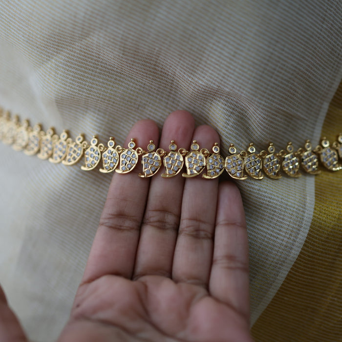 Heritage gold white stone waistchain HW672644