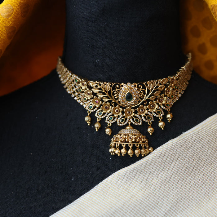 Antique pearl choker necklace and earrings CCB209780
