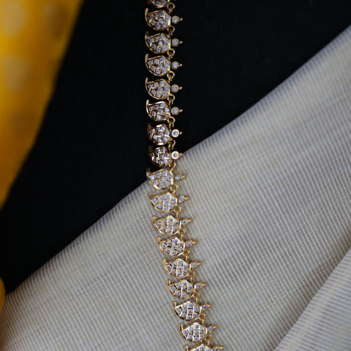 Heritage gold white stone waistchain HW672644