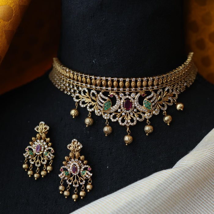 Antique choker necklace and earrings CCB20979