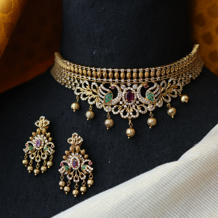 Antique choker necklace and earrings CCB20979